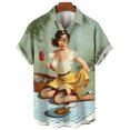 thumbnail image 3 of Camisas gráficas modernas para chicas para hombres, ropa con estampado 3D, camisas hawaianas de playa, blusas Y2K de manga corta, ropa vintage, blusa con solapa, 3 of 5