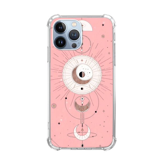 Pink Aesthetic Galaxy Case for iPhone 13 Pro,Aesthetic Art Design TPU Bumper Cover Case