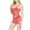 Orange, variant on Women Fishnet Lingerie Babydoll Sleepwear Mini Dress Tube Chemise Mesh Teddy Bodysuit One Size & High Comfort Close to Skin Lingerie