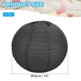 thumbnail image 2 of Uxcell Round Paper Lanterns, Decorative Hanging Lanterns Lamp Party Decorations for Birthday Wedding Home Black 14 in, 2 of 6