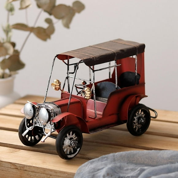 Nostalgia Home Living Room Retro Iron Ornament, Vintage Car Shape Bedroom Decoration, Desk for Bedroom Store Living Room