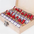 thumbnail image 5 of Juego de brocas para enrutador, Kit de fresas para carpintería, acero al carbono para recortar máquina de grabado, vástago de 1/4, 15 Uds., 5 of 5