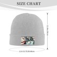 thumbnail image 3 of XMXT Winter Casual Beanie Hats for Men Women, American Lady Statue Vintage Print Unisex Adult Cap Warm Daily Knit Hat Skull Caps, Gray, 3 of 9