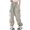 Z66 Khaki, variant on Landzoo Little Girls Back To School Trousers Solid Color Elastic Waist With Pockets Fall Comfortable Girls Athletic Pants Size 5-6 Years