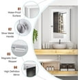 thumbnail image 6 of RELAX4LIFE Wall Mounted Bathroom Cabinet, 2-in-1 Mirror Medicine Cabinet w/ 3 Heights Adjustable Shelf & Reversible Single Mirror Door, Storage Cabinet Over-The-Toilet Storage Organizer (White), 6 of 16