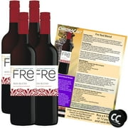 Sutter Home Fre Red Blend Non-Alcoholic Red Wine Experience Bundle with Chromacast Pop Socket, Seasonal Wine Pairings & Recipes, 12/750ML, 4-Pack