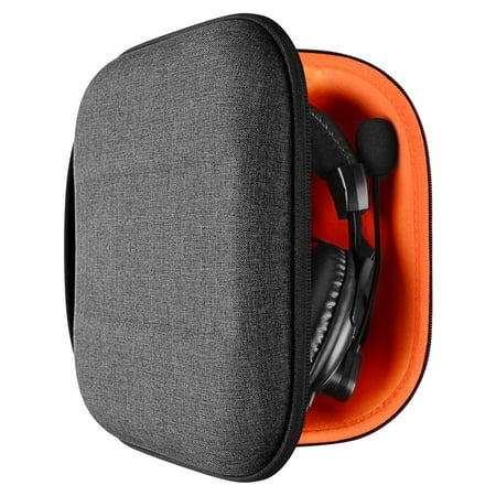 Geekria Shield Headphones Case Compatible with Turtle Beach Stealth 700 PRO PX22 PX24 ElitePro 2 + Headphones Replacement Protective Hard Shell Travel Carrying Bag (Dark Grey)