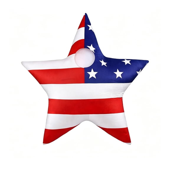 huayou Patriotic Star Goose Costume, Flag Color Design, Soft Cloth Material, Decoration, for Holiday, Porch, Outdoor Display, 17.71x17.71 inch