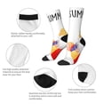 thumbnail image 3 of Picia Summer Gnome Print Athletic Socks for Men & Women – Cushioned Moisture-Wicking Crew Socks for Sports, Running, and Training, Soft & Breathable Size 5-11, 3 of 6