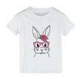 thumbnail image 2 of Easter Bunny Shirt Toddler Boys Girls Happy Easter T Shirt Kids Cute Bunny Rabbit Graphic Tees Tops White M(3 Years-4 Years), 2 of 3