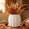 thumbnail image 6 of Halloween Pumpkin Vase with Festive Design,6.7*5.5 Inch Imitation Pumpkin Shape Flower Pot Decoration for Halloween Thanksgiving Indoor Décor(Orange), 6 of 6
