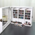 thumbnail image 4 of Bgageg Anxiety Bookshelf Miniature Book Library 5.9" x 4.7" Shake Bookshelf ShakeAway Your Anxiety Contains 200 Miniature Book Models Antique Style Gift Decoration Wood, White, 4 of 9