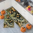 thumbnail image 5 of Art Nouveau Flower Butterfly Non-Slip Flannel Floor Mat, Water-Absorbent Door Mat for Bedroom Living Room Kitchen Bathroom Entry, Durable Easy Clean Welcome Carpet, 5 of 9