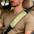 thumbnail image 5 of Xixirimido Car Seat Covers Front Seats Only with Belt Covers Armrest Box Cover 5Pcs Set for SUV Sedan Van Truck PU Leather Seat Protector Automotive Accessories, Black Cat Green Floral, 5 of 8