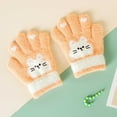thumbnail image 2 of WUANDIXFA Toddler Mittens Lined Fleece Snow Kids Winter Gloves Boys Girls Children Full Fingers Stretchy Warm Mittens Orange,2-4 Years, 2 of 9