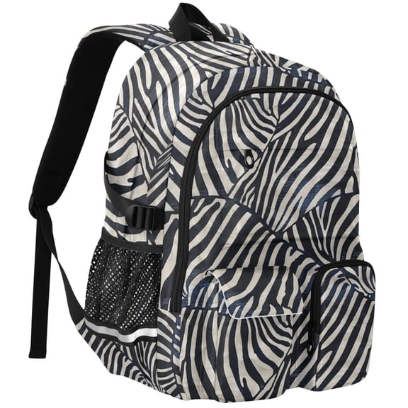 ALAZA Zebra Print Student Backpack School Bookbag Large Laptop Daypack Travel Bag