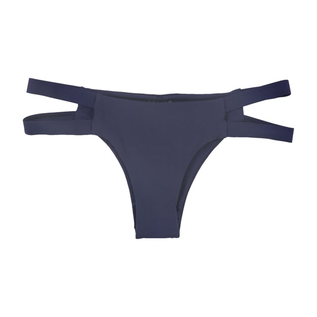 Tavik Womens Chloe Side Tabs Bikini Swim Bottom, Blue, Small