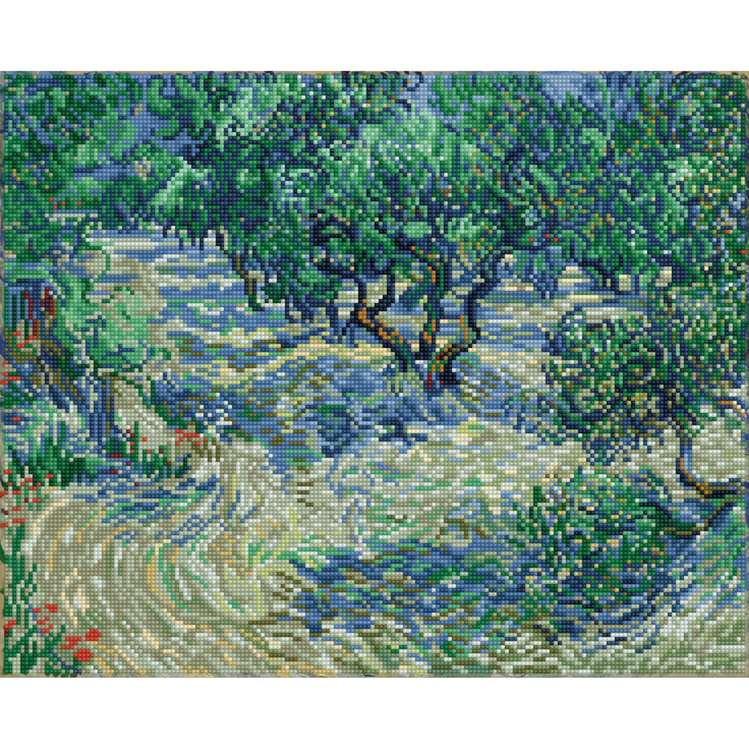 Diamond Dotz Olive Orchard Van Gogh Landscape Diamond Painting Kits for Adults - Diamond Art Kits a Relaxing Creative Craft Kit with Dotz Gems 16.5"x20.5"