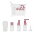 thumbnail image 1 of Ofertas Únicas 5 Pcs Botellas de Tocador de Tamaño de Viaje Contenedores a Prueba de Fugas Reutilizables Set de Contenedores de Viaje Rosa, 1 of 5