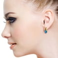 thumbnail image 3 of Galaxy Gold 14K Yellow Gold Twist Teardrop Blue Topaz Earrings, 3 of 3
