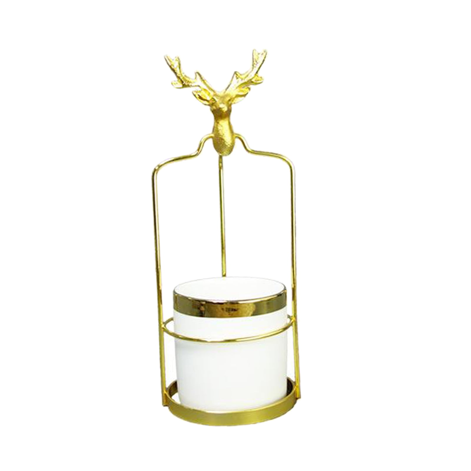 S SERENABLE Plant Pots Planters Iron Flower Pot Nordic Iron Flower Pot Countertop Metal Deer White