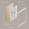 thumbnail image 2 of PixonSign Framed Canvas Print Wall Art Set - Black & White Picasso Flower & Humanities Patten - Set of 6 Abstract Geometric Minimalism Poster Cultural Art Wall Décor - 8"x10"x6 White, 2 of 5