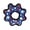 Blue Star Gear Ring, variant on TUFFY® Ultimate Ring Yellow Bone, 2-Pack, Durable Plush Squeaky Dog Toys