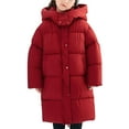 thumbnail image 4 of KAUOD Girls Waterproof Puffer Jackets Winter Padded Hooded Insulated down Coats Kids Long Quilted Outwear with Pockets, 4 of 9