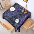 thumbnail image 2 of Math Equations Physics Formulas Purple Pattern Square Tablecloth,Waterproof Square Table Cover,Wipeable Spillproof Washable Table Cover for Home Kitchen Party Decor 52"x52"(132x132cm), 2 of 6