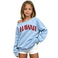 thumbnail image 6 of Shadoumai Girls Off The Shoulder Tops Fall Hawaii Letter Print Going Out Sweatshirt | Off The Shoulder Sweatshirts For Girl Long Sleeve Oversized Casual Loose Fit Pullover Y2K Going Out Tops, 6 of 6