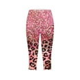 thumbnail image 4 of Jjayotai Womens Pants, High Waisted Yoga Pants for Women, Women's High Waist Yoga Pants, Summer Trousers, Floral Printed Slim Capris Pants, Compression Leggings for Women Multicolor^ L, 4 of 5