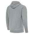thumbnail image 3 of Men's Antigua Heather Gray Mississippi State Bulldogs Victory Swinging Bully Pullover Hoodie, 3 of 3