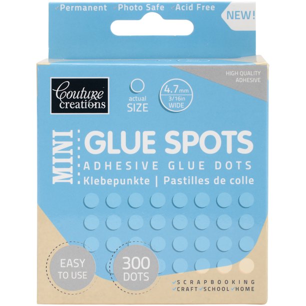 Couture Creations Mini Glue Spots 300/Pkg .1875"