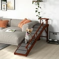 thumbnail image 2 of PawHut Wooden Dog Ramp for Large Dogs, 73" Long Pet Ramp, Brown, 2 of 10