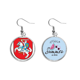 thumbnail image 1 of Lituania Europa emblema nacional Pendientes de sandía verano lóbulo desgaste Unbranded M, 1 of 3