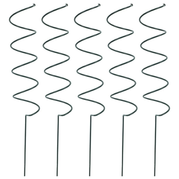 5 estacas de un solo tallo para plantas, soportes en espiral para plantas trepadoras, andamios de jardín, soportes para flores, soportes para rosas, orquídeas y lirios