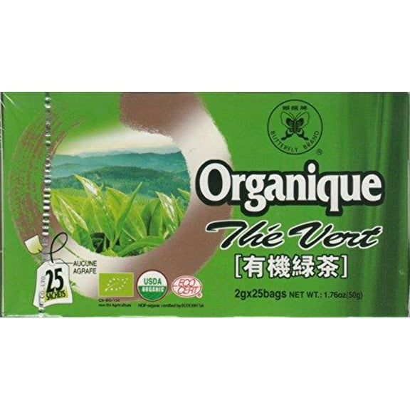 Butterfly Brand, Organic Green Tea, 1.76 Ounces, 1 Box