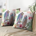thumbnail image 3 of LALILO Throw Pillow Covers Owls Garden With Birds Flowers And Palm Cushion Cover 18" x 18", 915 Pack, 3 of 6