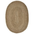 thumbnail image 3 of Harlow Hill Cora 7' x 9' Oval Light Brown/Gray Striped Hand Braided Reversible Jute Indoor Area Rug, 3 of 9