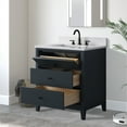 thumbnail image 3 of Vanity Art 30" Bathroom Vanity with Sink and Engineered Marble Top, Freestanding Storage Cabinet with 2 Drawers and 1 Flip Down Tray, 3 of 6