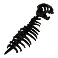 thumbnail image 3 of Disfraz de esqueleto de dinosaurio 3D para Halloween, atuendo para eventos navideños al aire libre, realista. Negro, 3 of 9