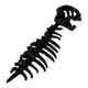 thumbnail image 3 of Disfraz de esqueleto de dinosaurio 3D para Halloween, ideal para representaciones teatrales y juegos de simulación realistas. Negro, 3 of 9