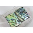 thumbnail image 3 of Sterling Silver Mother of Pearl Abalone Shell Earrings Extra Large Rectangle Long MOP Silvertone Bail Designed for Adult Women, 3 of 5