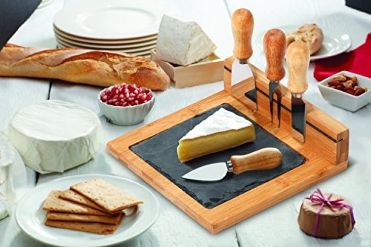Slate Cheese Board Sets by Chef's Basics Select (6 Piece Set)