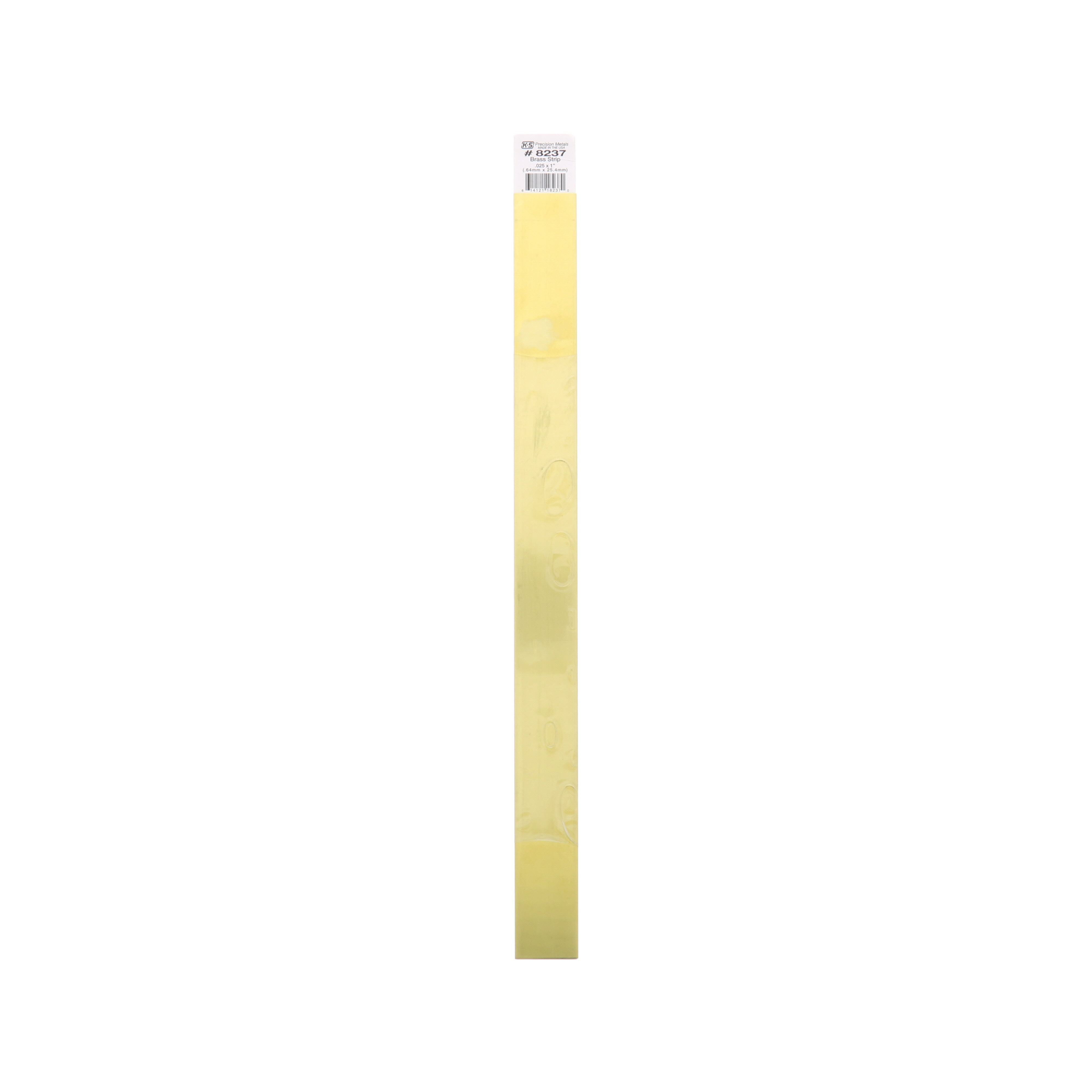 K&S Engineering Brass Metal Strip, .025in x 1in x 12in