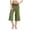 Army Green, variant on Kureaily Women's Cropped Pants Summer Casual Pants With Pockets Women's Casual Pants Women's Wide Leg Pants