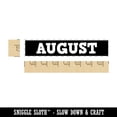 thumbnail image 2 of Month August Bold Rectangle Rubber Stamp Stamping Scrapbooking Crafting - Large 3.75in, 2 of 7