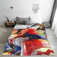 thumbnail image 2 of Lsque Mario Pattern Fuzzy Fleece Throw Blanket Extra Large,Super Soft,Fluffy and Warm Blankets for Couch,Bed,All Season Use (60"x50"), 2 of 7