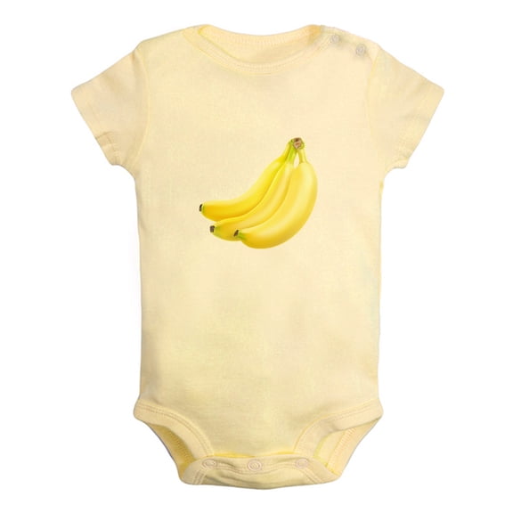 Baby Unisex Fruit Banana Design Rompers Newborn Baby Bodysuits Infant Jumpsuits Kids Cotton Graphic One-Piece Outfits