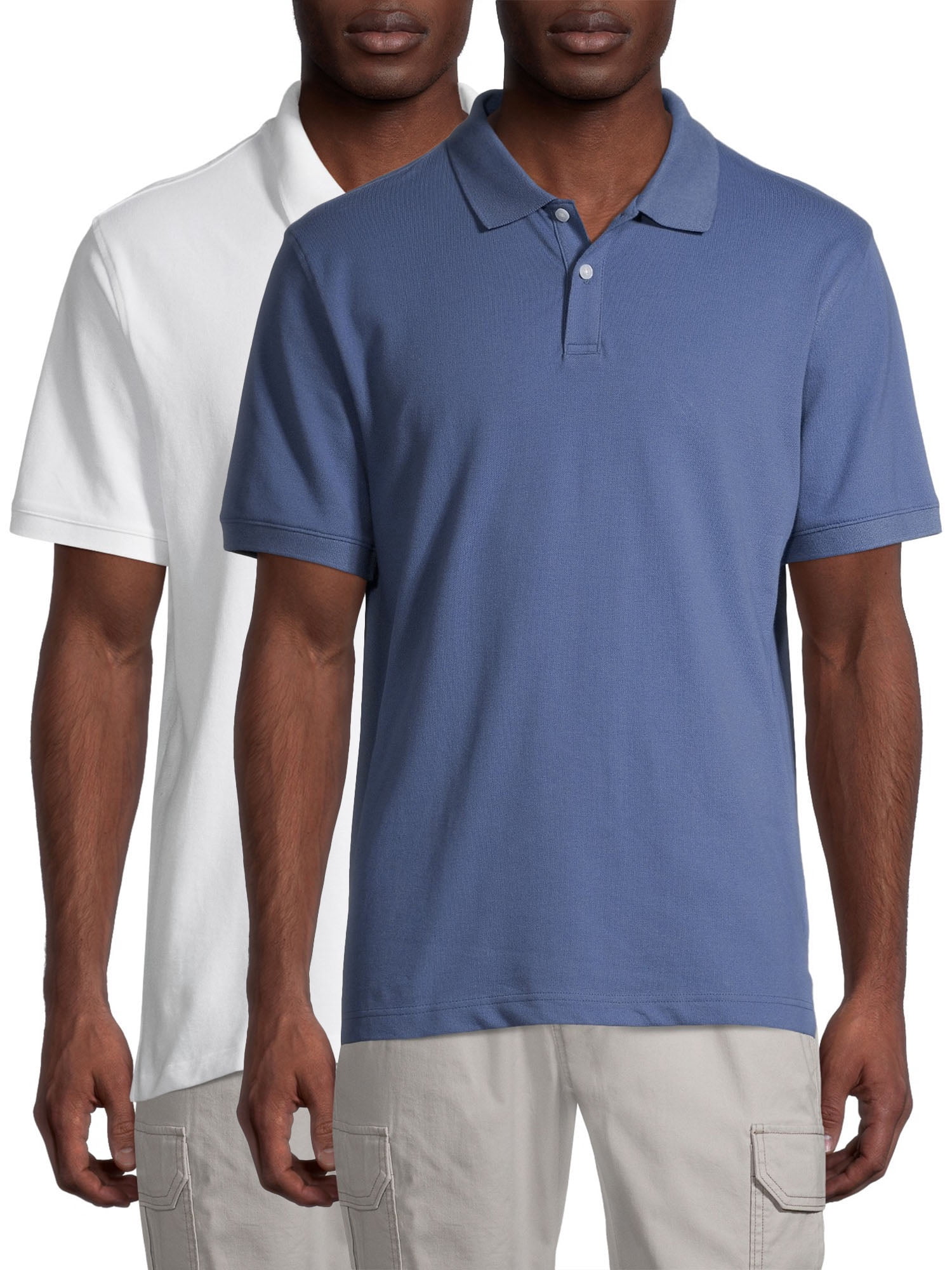 George Men's Stretch Pique Polo (2 Pack 